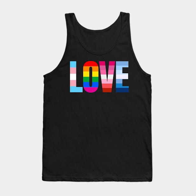 Love LGBT Pride Rainbow Love LGBTQ Pride Allyship Tank Top by gogo-jr